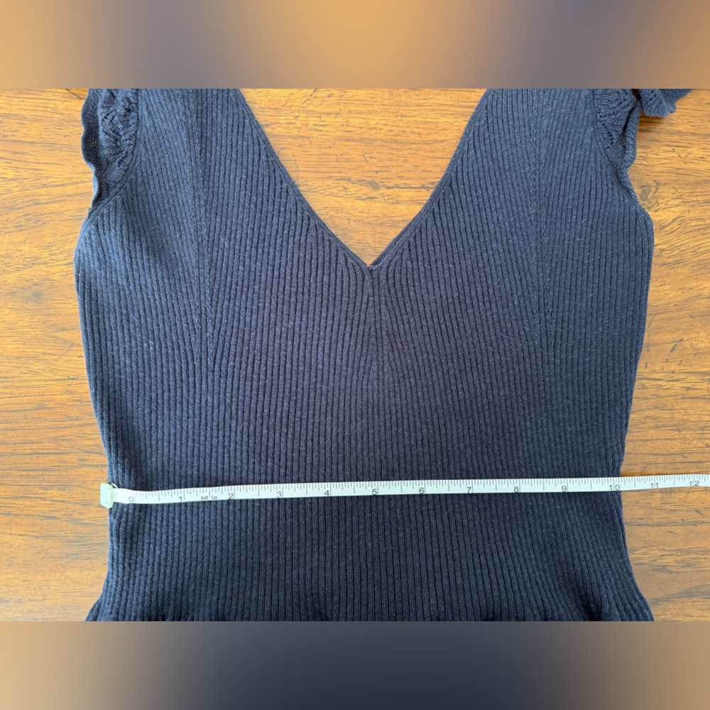 Rebecca Taylor La Vie Navy Soft Pointelle Maxi Dress in Small - Picture 6 of 6